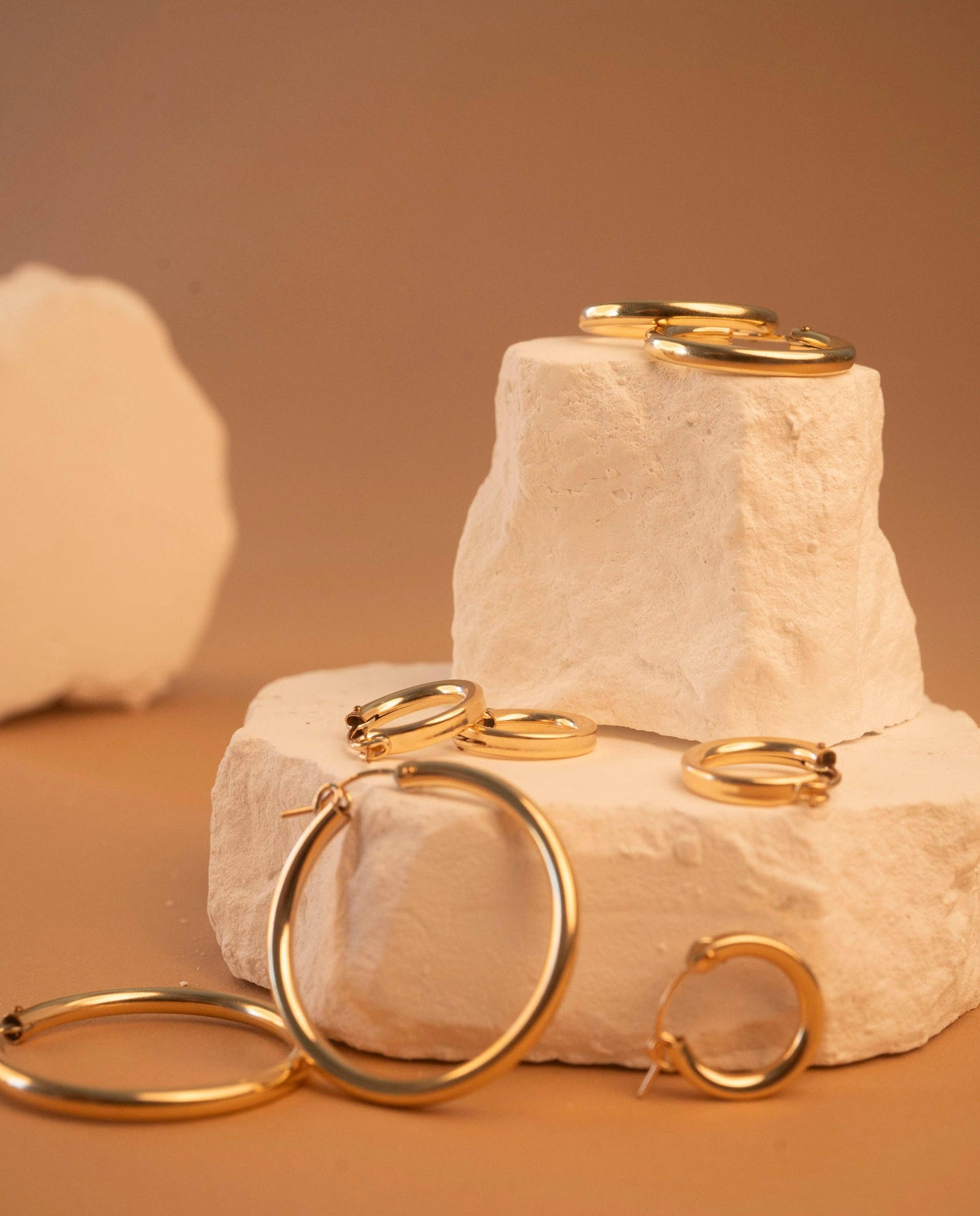 Gold 3mm Clasp Hoops