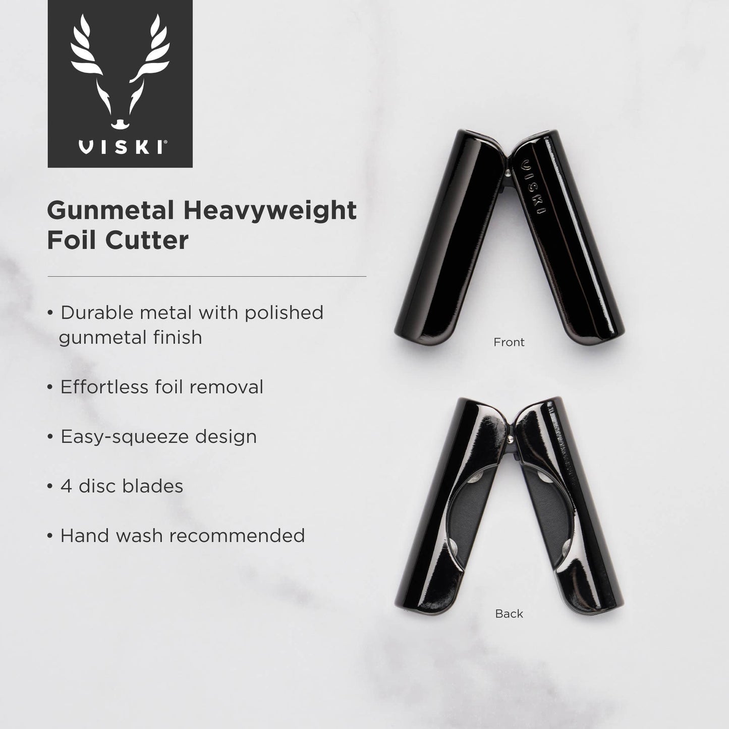 Warren™ Black Gunmetal-Plated Heavyweight Foil Cutter
