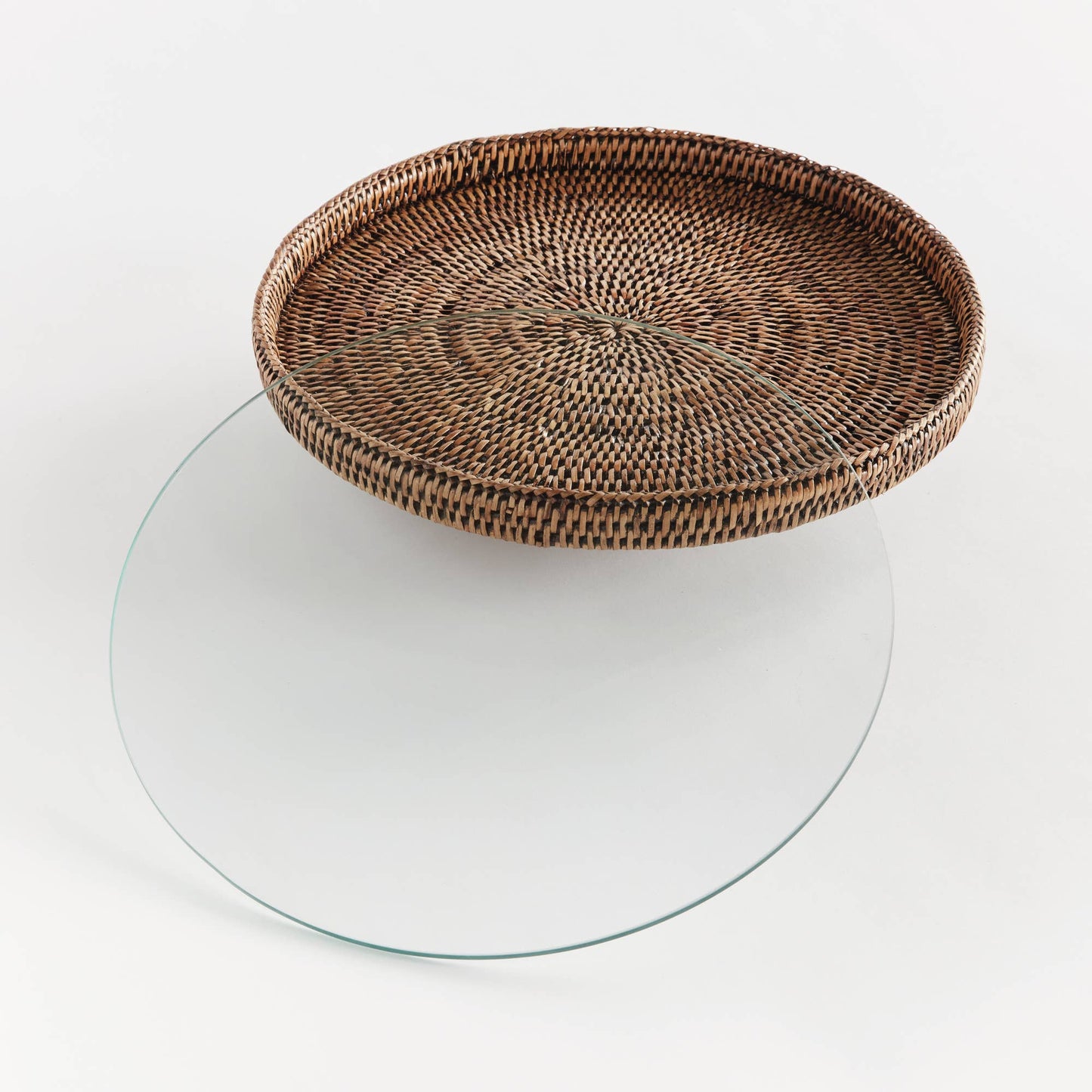 Burma Rattan Serving Stand, Brown