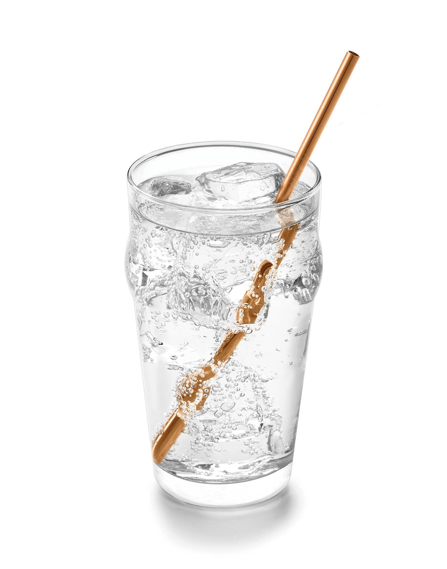 Copper Straight Straw with Bag, Set of 4