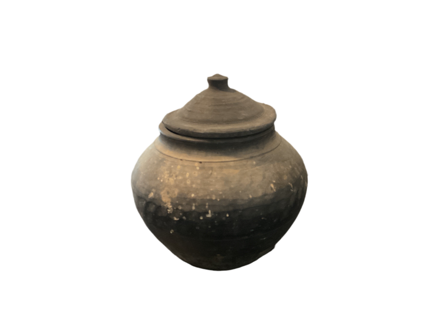 Lidded Village Jar