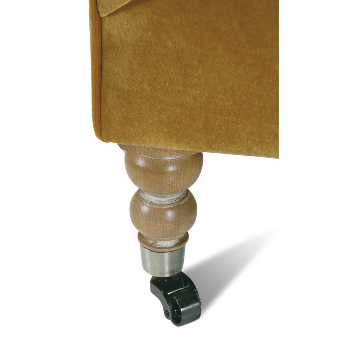 90” Quick Ship Madeline Sofa - Antiqued Amber Velvet