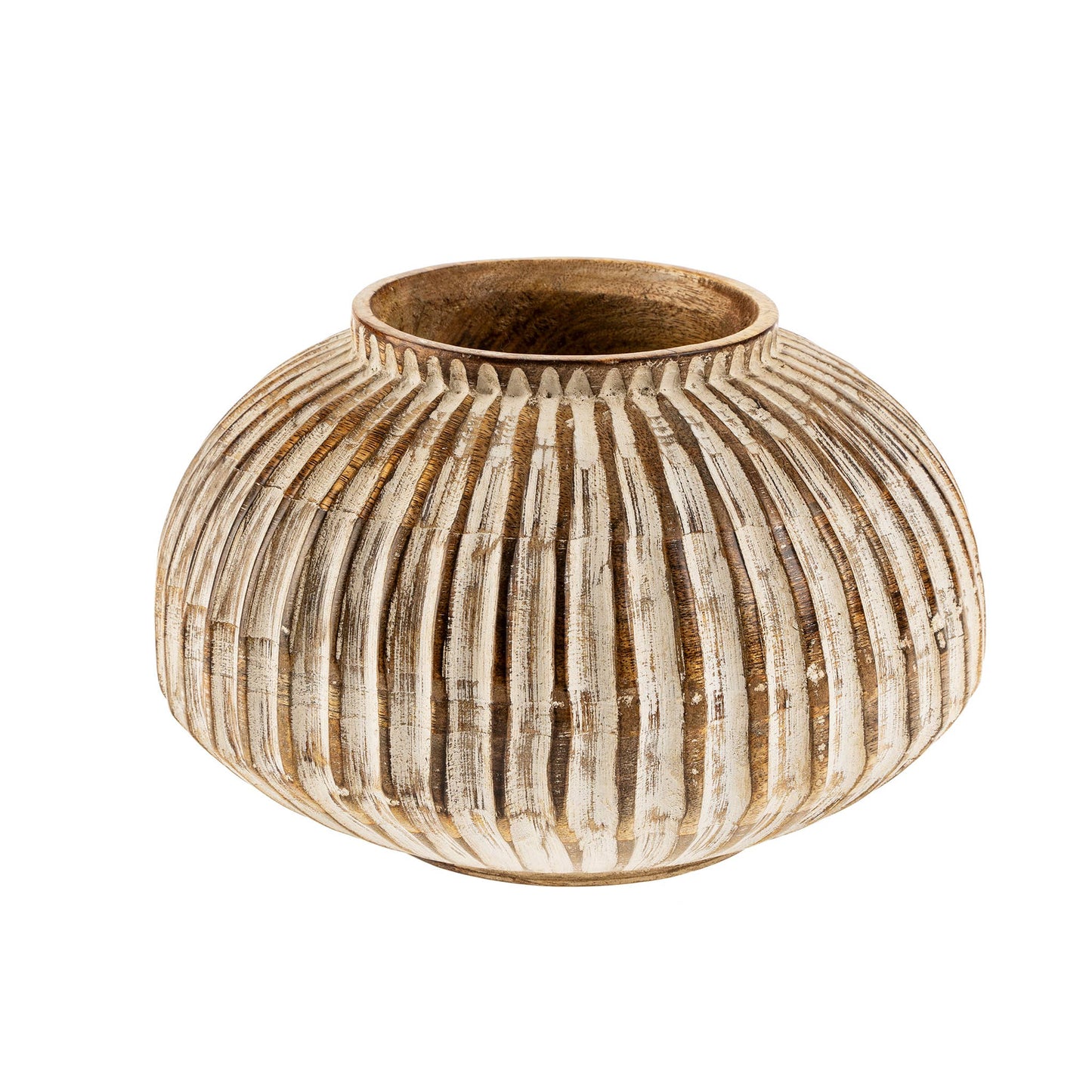 Esme Carved Wooden Vase