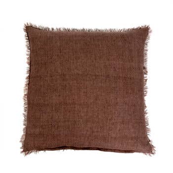 Lina Linen Pillow Mocha