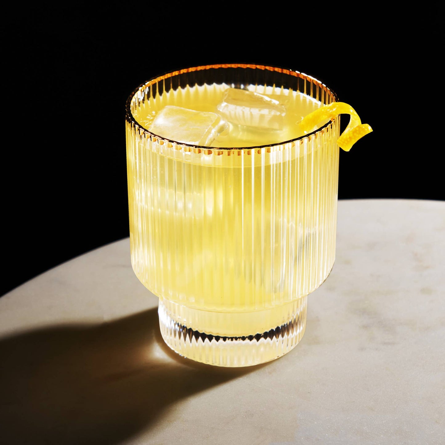 Deco Meridian Gold-Rimmed Crystal Tumbler