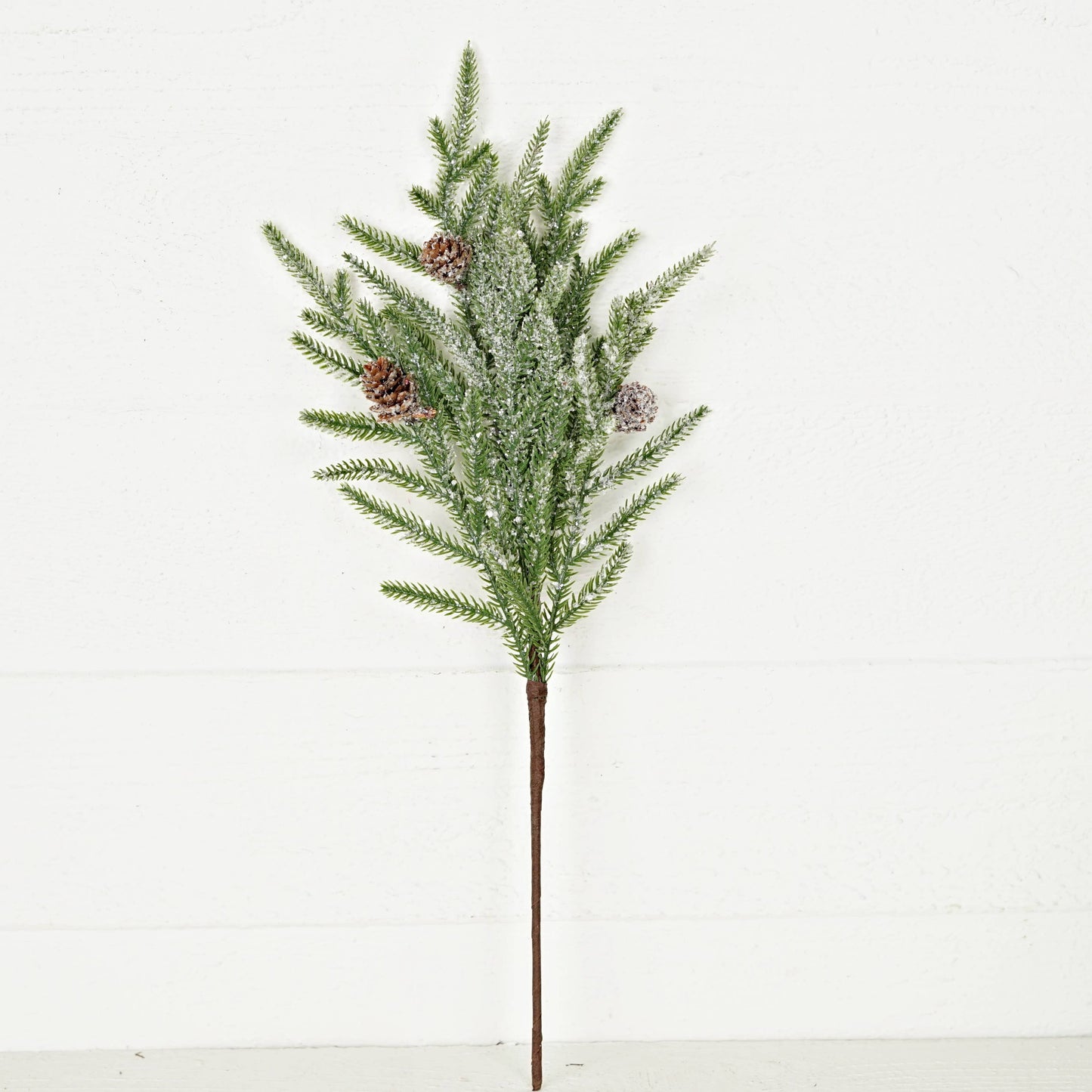 20in Spray-Snowy Soft Touch Norfolk Pine with Pinecone