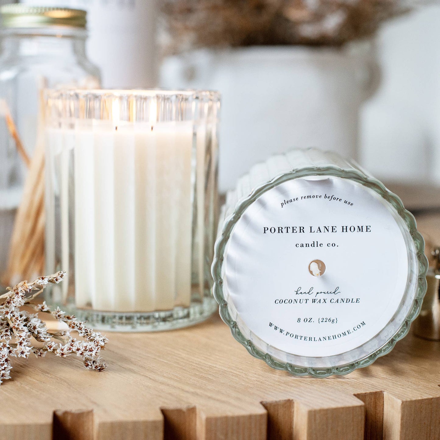 UNWIND | Sea Salt + Palm Fluted Coconut Wax Candle