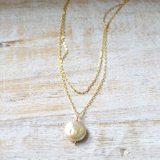 Double Strand Pearl Necklace