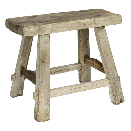 Hokkaido Foot Stool, Elm Wood