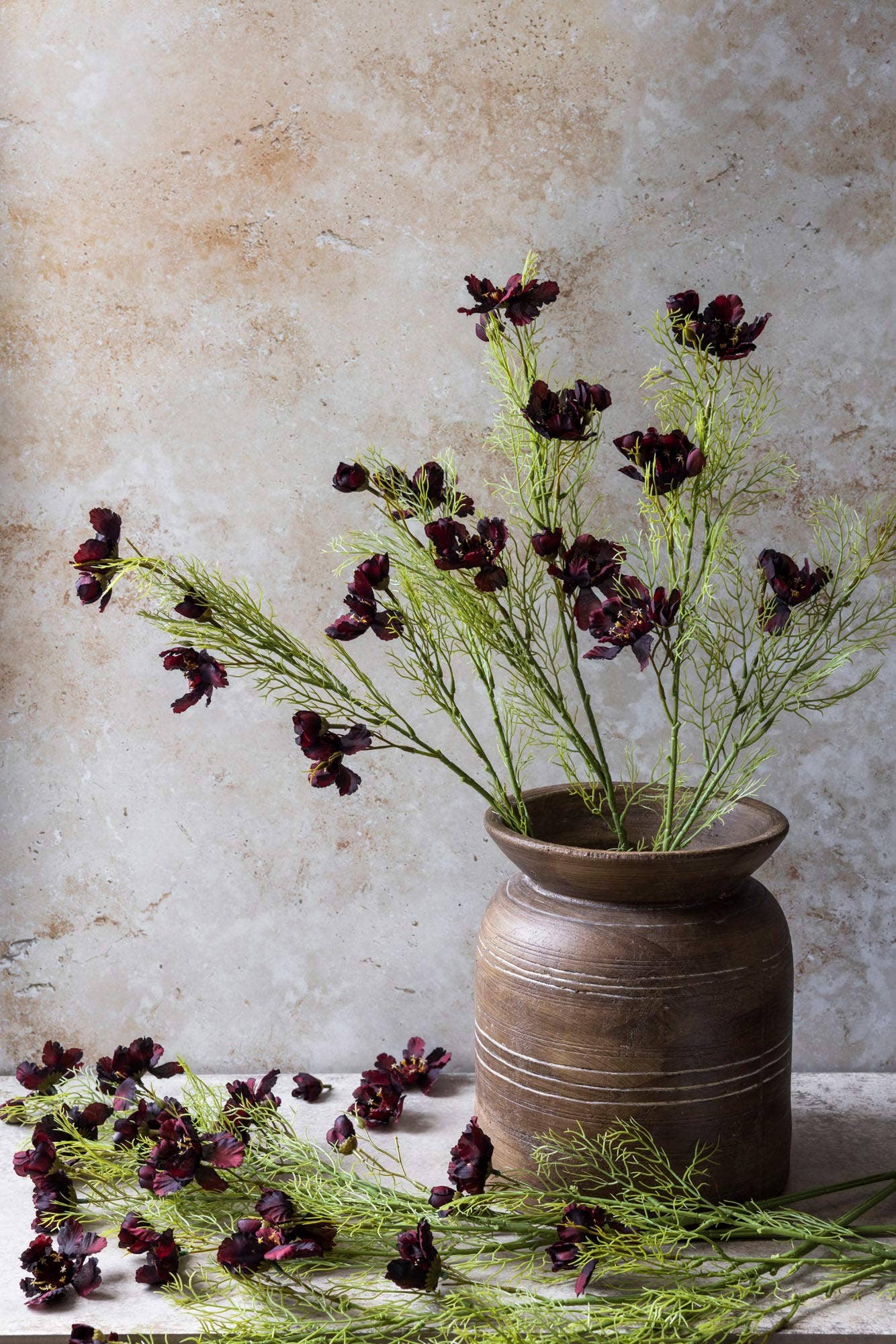 Faux Cosmos, Burgundy