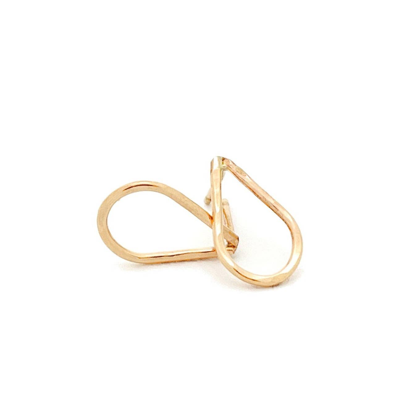 Hammered Teardrop Earrings | 14k Gold Fill