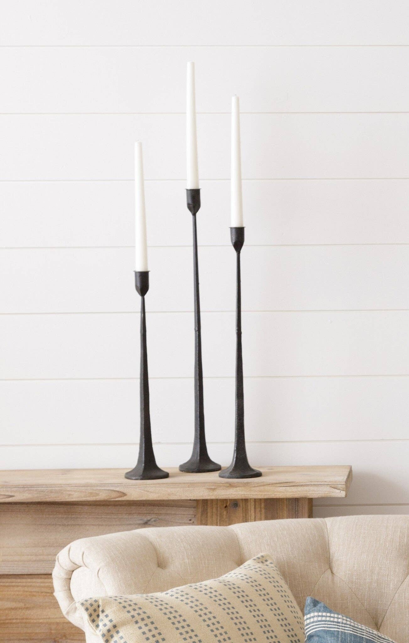 Hand Forged Metal Candle Holders