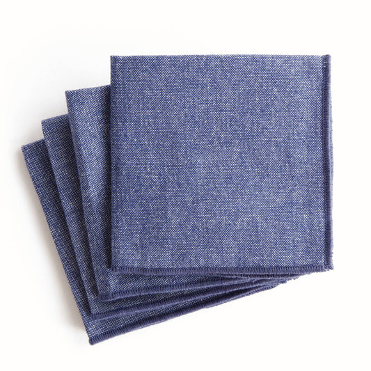 Barclay Butera Miramar Cocktail Napkins, Navy Blue