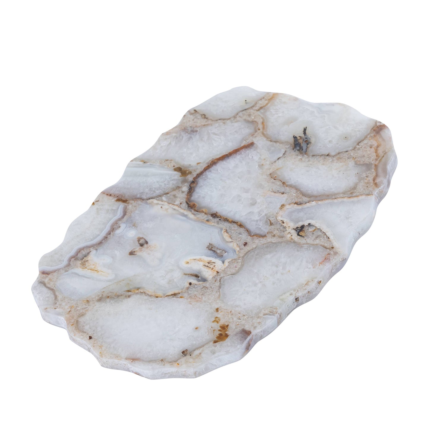 Med. White Agate Organic Platter