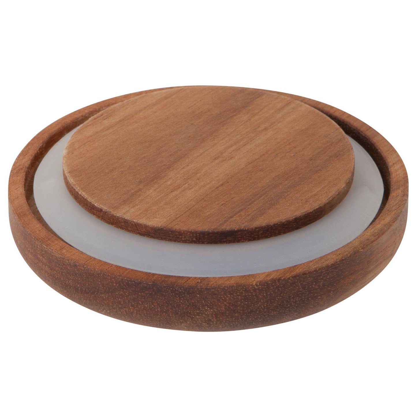 Glass Jar with Acacia wood lid - 42 oz