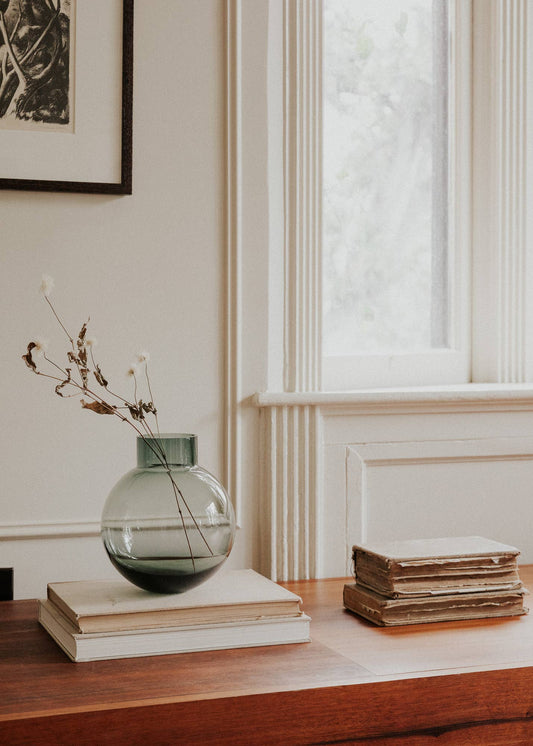 Ball Glass Vase - Green