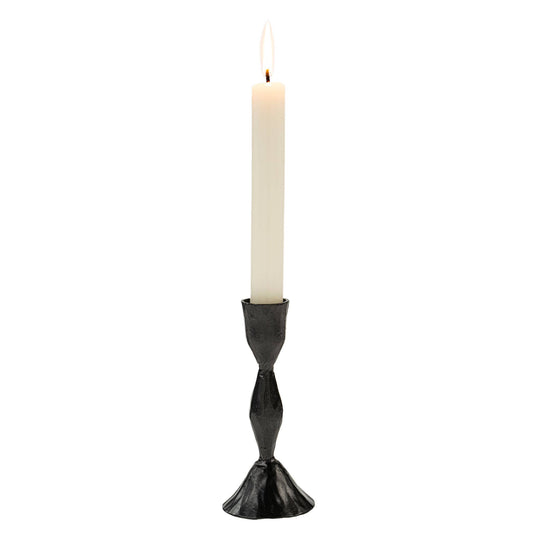 Zora Forged Candlestick Large, Gunmetal