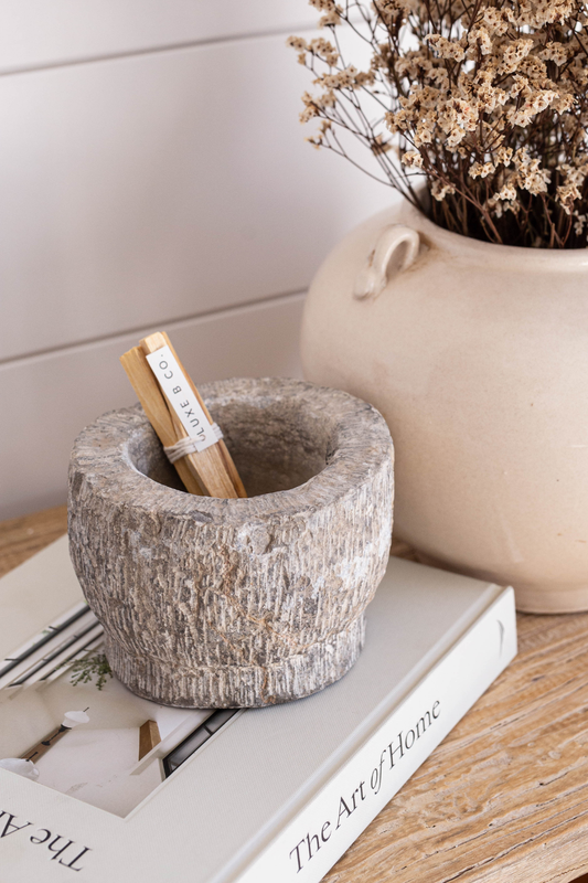 Stone Mortar Vintage Inspired Bowl