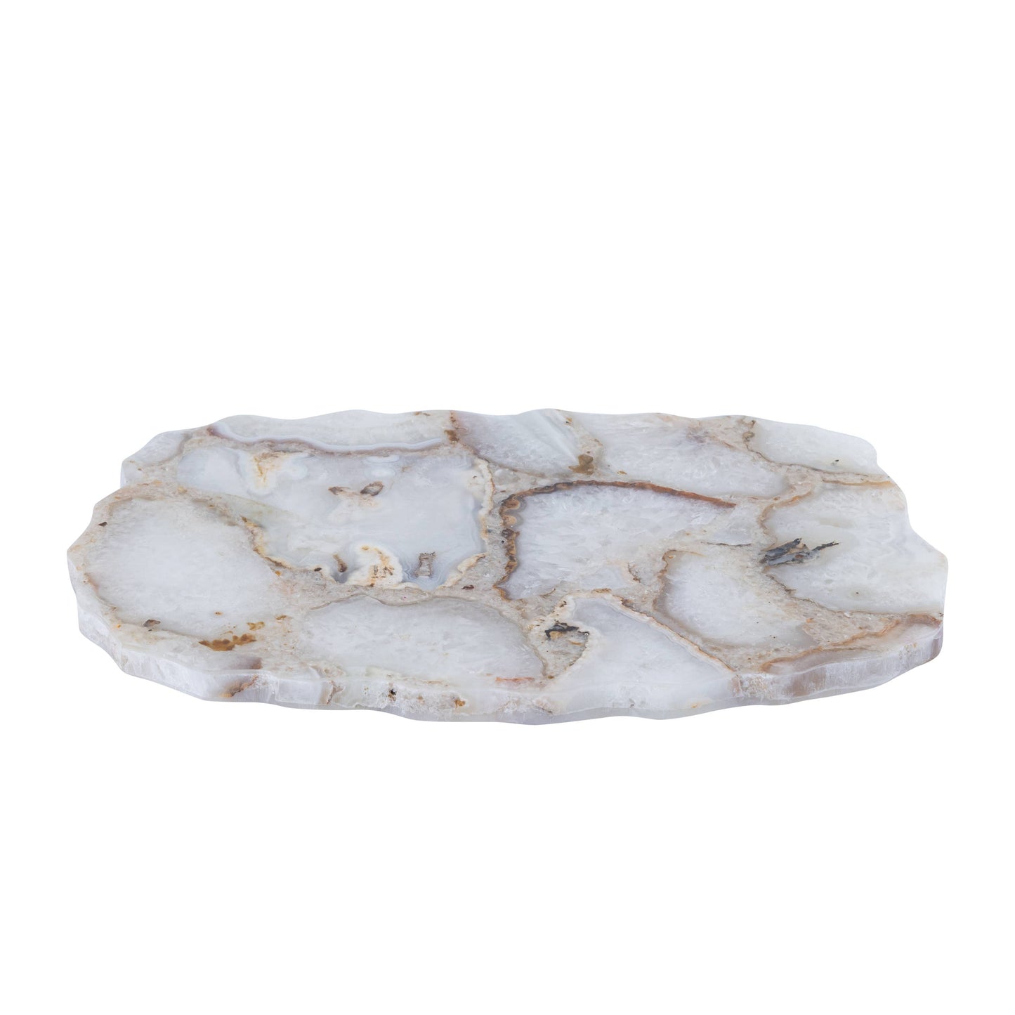 Med. White Agate Organic Platter