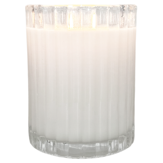 Dwell | Bergamot + Mahogany Fluted Coconut Wax Candle