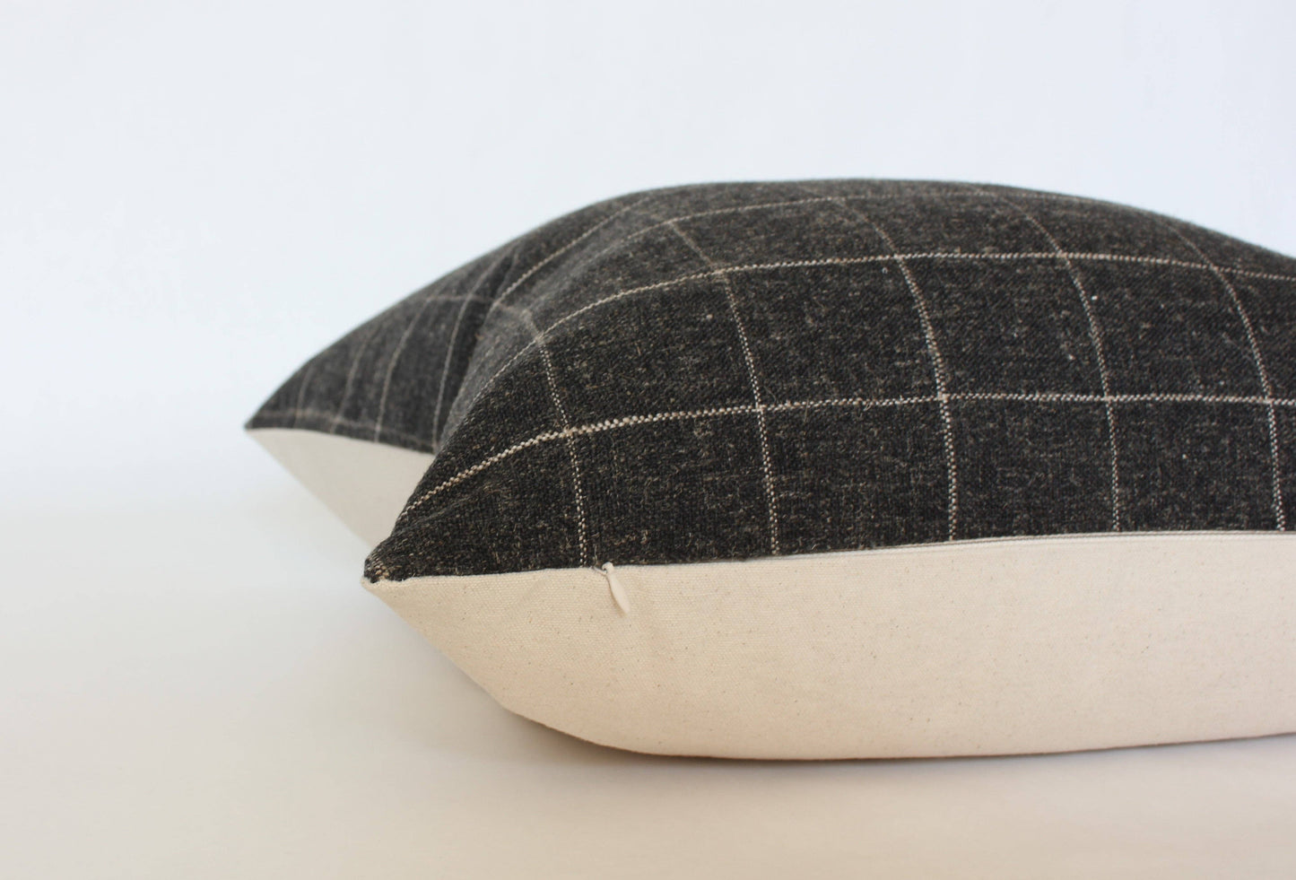 Black Plaid Windowpane 20” x 20” Pillow