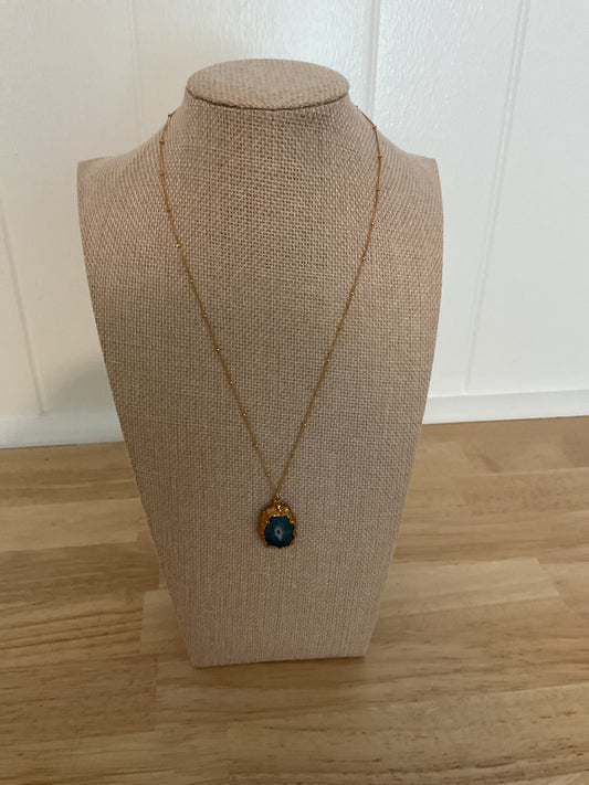 Stalactite Necklace- Dark Blue/Green