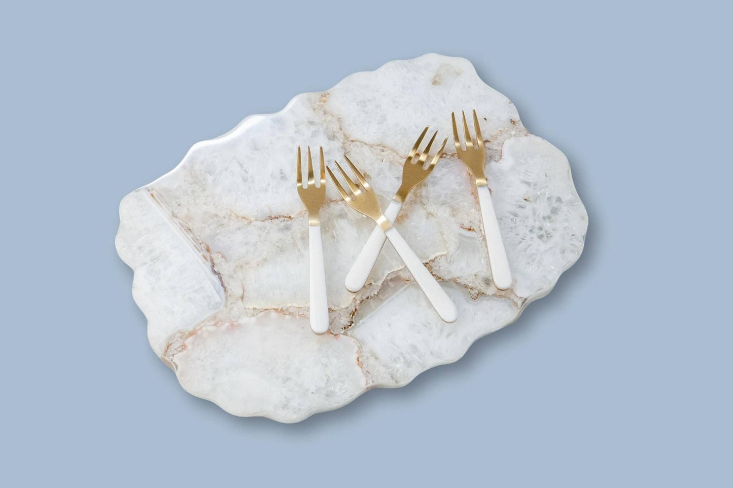 Med. White Agate Organic Platter
