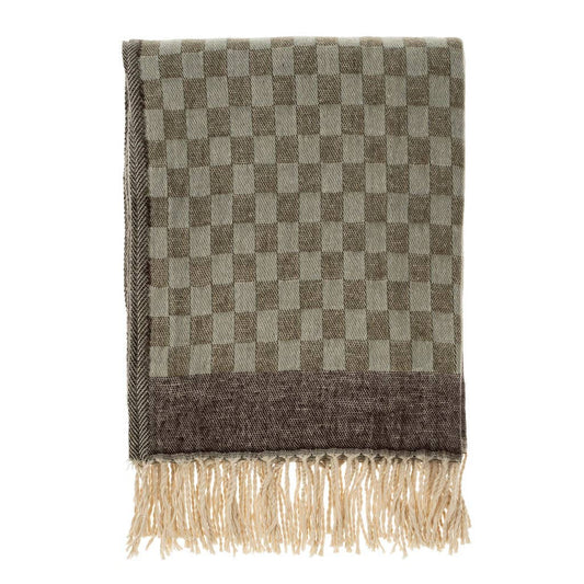 Checkered Jacquard Throw, Dawn
