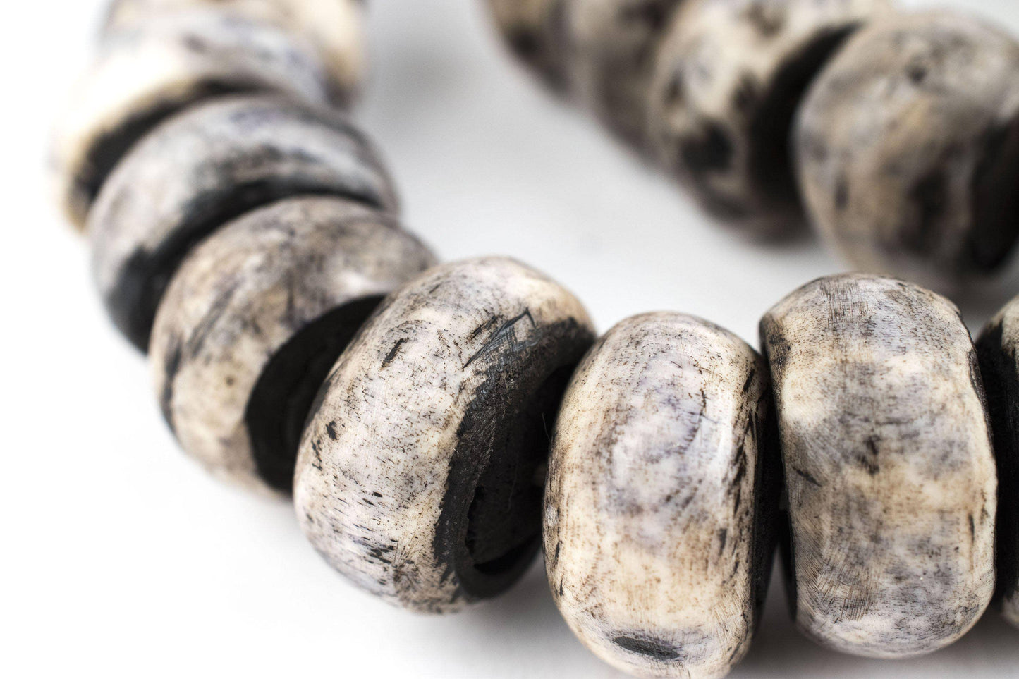 Large Grey Kenya Bone Beads