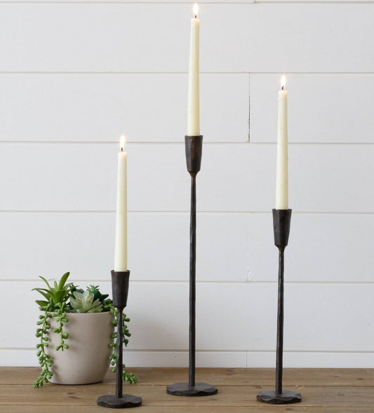 Candle Holders - Black Iron
