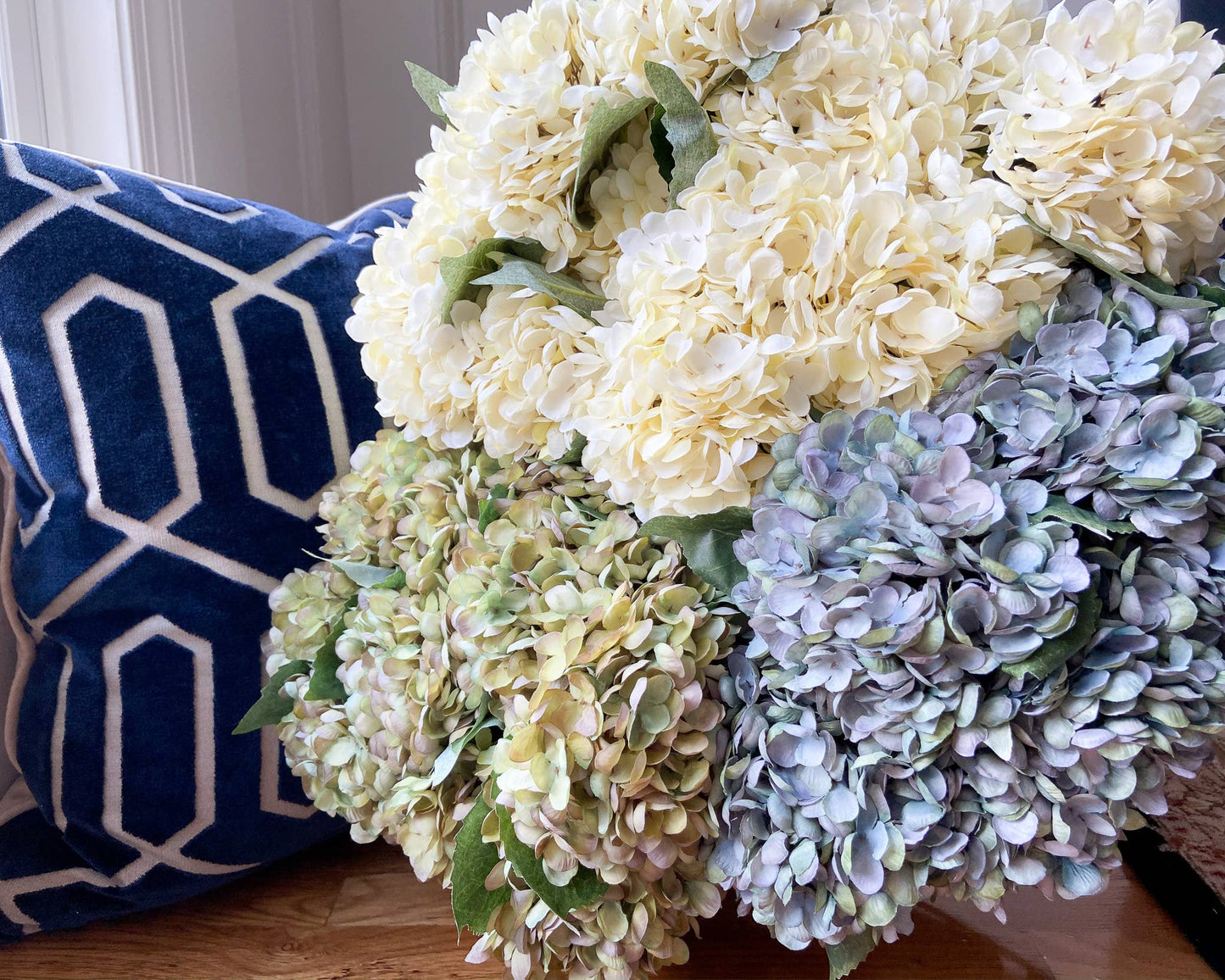 Faux Hydrangea Pick - Mauve - 13 Inch