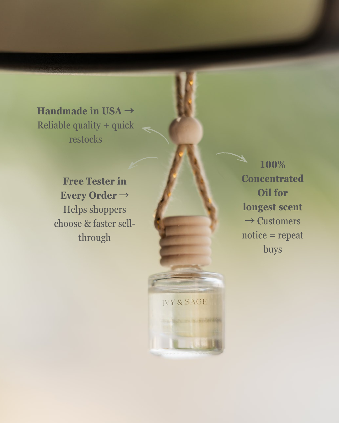 White Lotus Car Diffuser – Coconut & Sandalwood