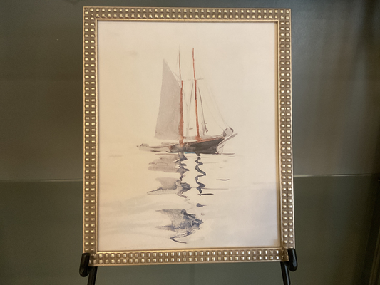 Sailboat Vintage Framed Canvas 8” x 10”