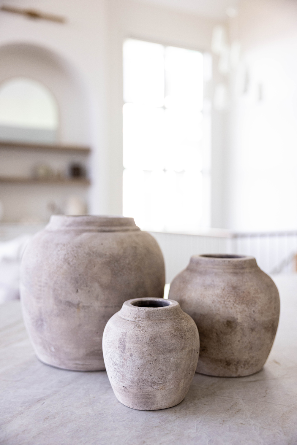 Hugo Grey Wash Round Vase Medium