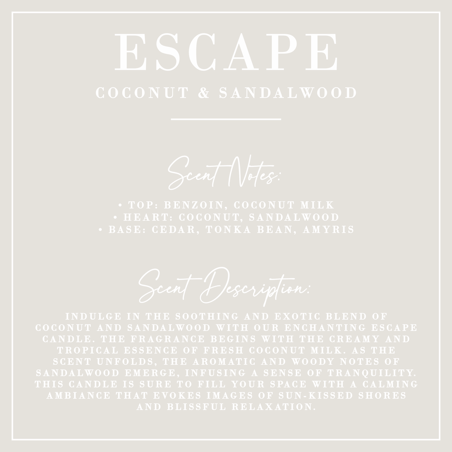 ESCAPE | Coconut + Sandalwood Fluted Coconut Wax Candle