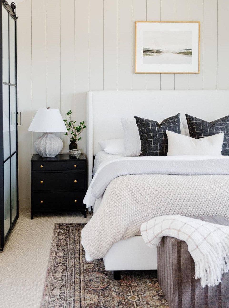 Black Plaid Windowpane 20” x 20” Pillow