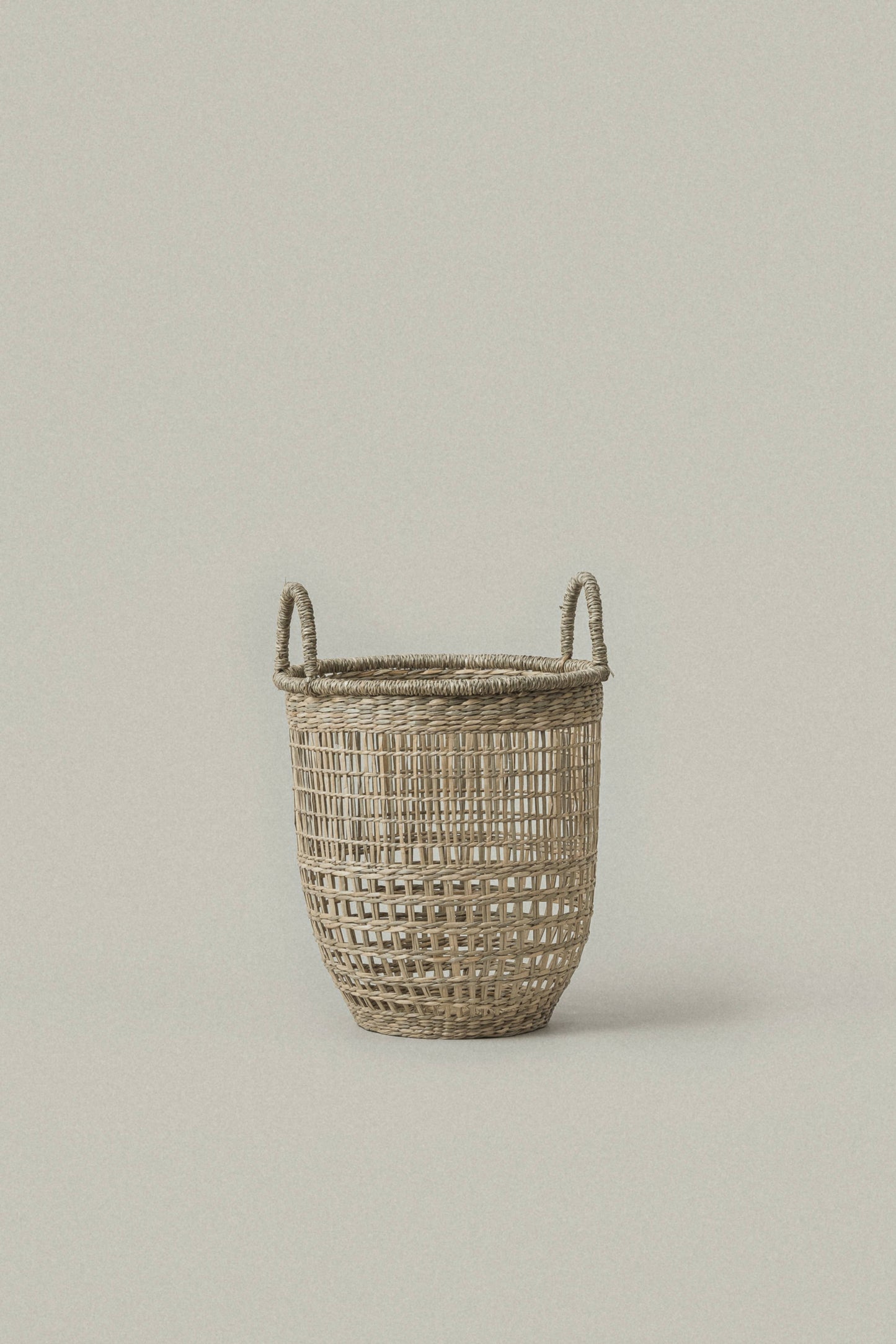 Small Salema Round Seagrass Basket with Handles