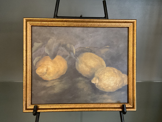 Lemon Vintage Framed Canvas 8” x 10”
