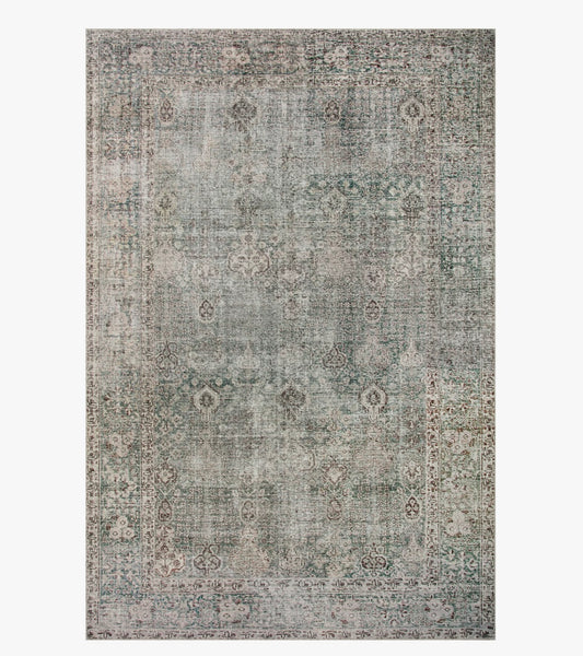 LOLOI Emerald & Antique Ivory 2 x 3