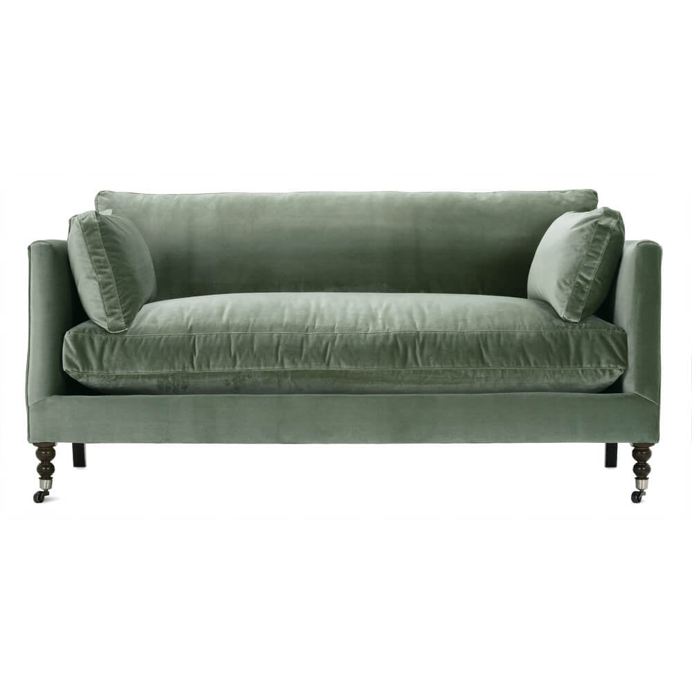 71” Madeline Sofa - Antiqued Moss Velvet
