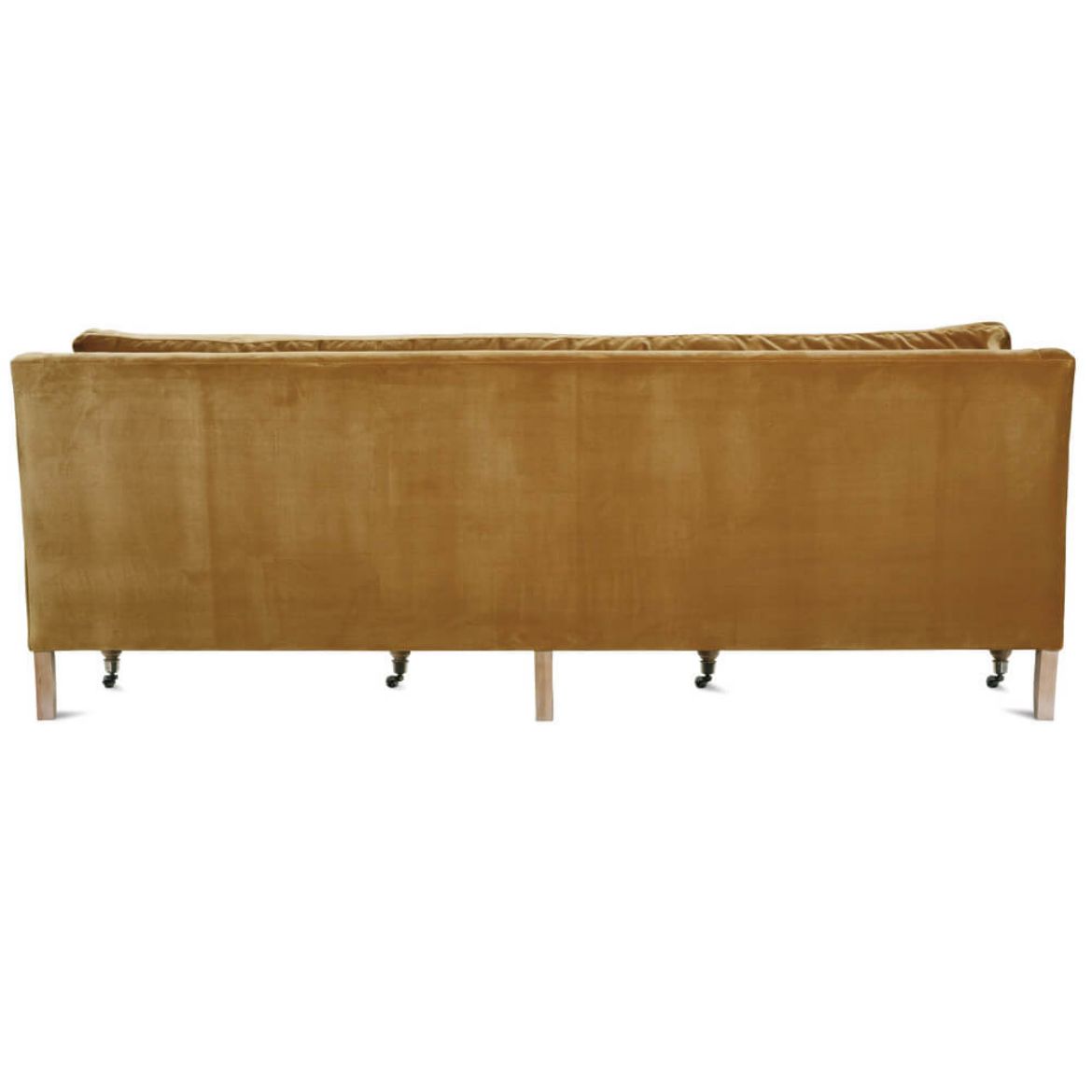 90” Quick Ship Madeline Sofa - Antiqued Amber Velvet