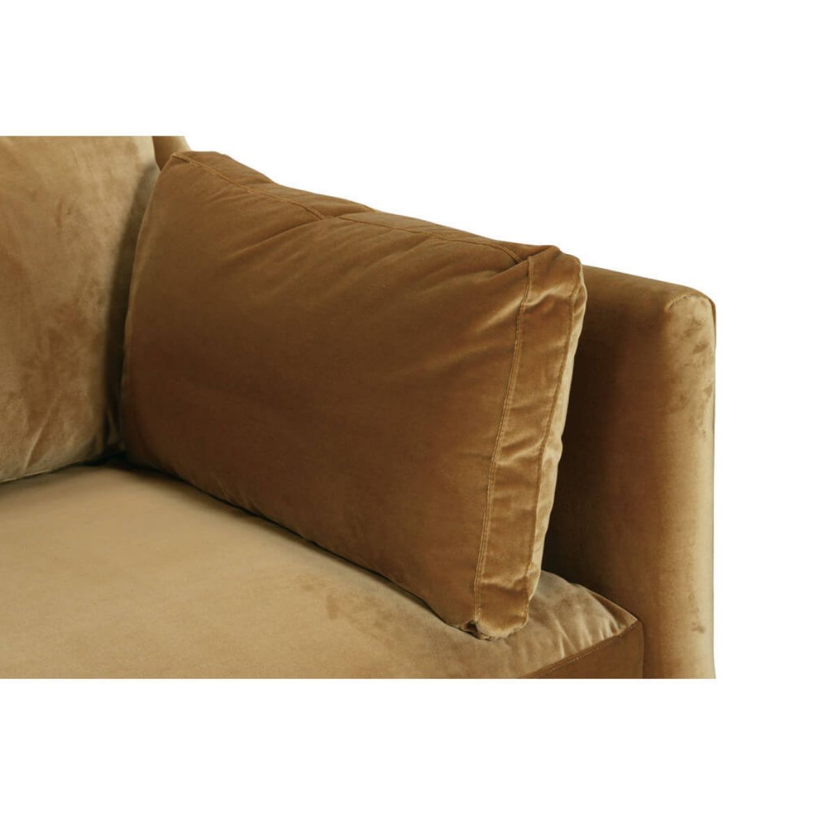 90” Quick Ship Madeline Sofa - Antiqued Amber Velvet