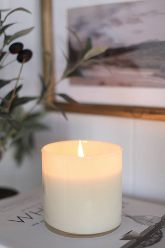 Cream Glass Candle - 12oz 