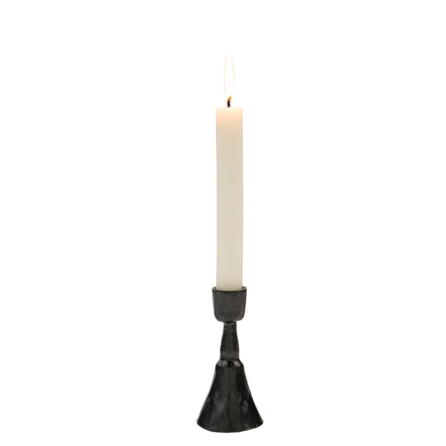 Zora Forged Candlestick Medium, Gunmetal