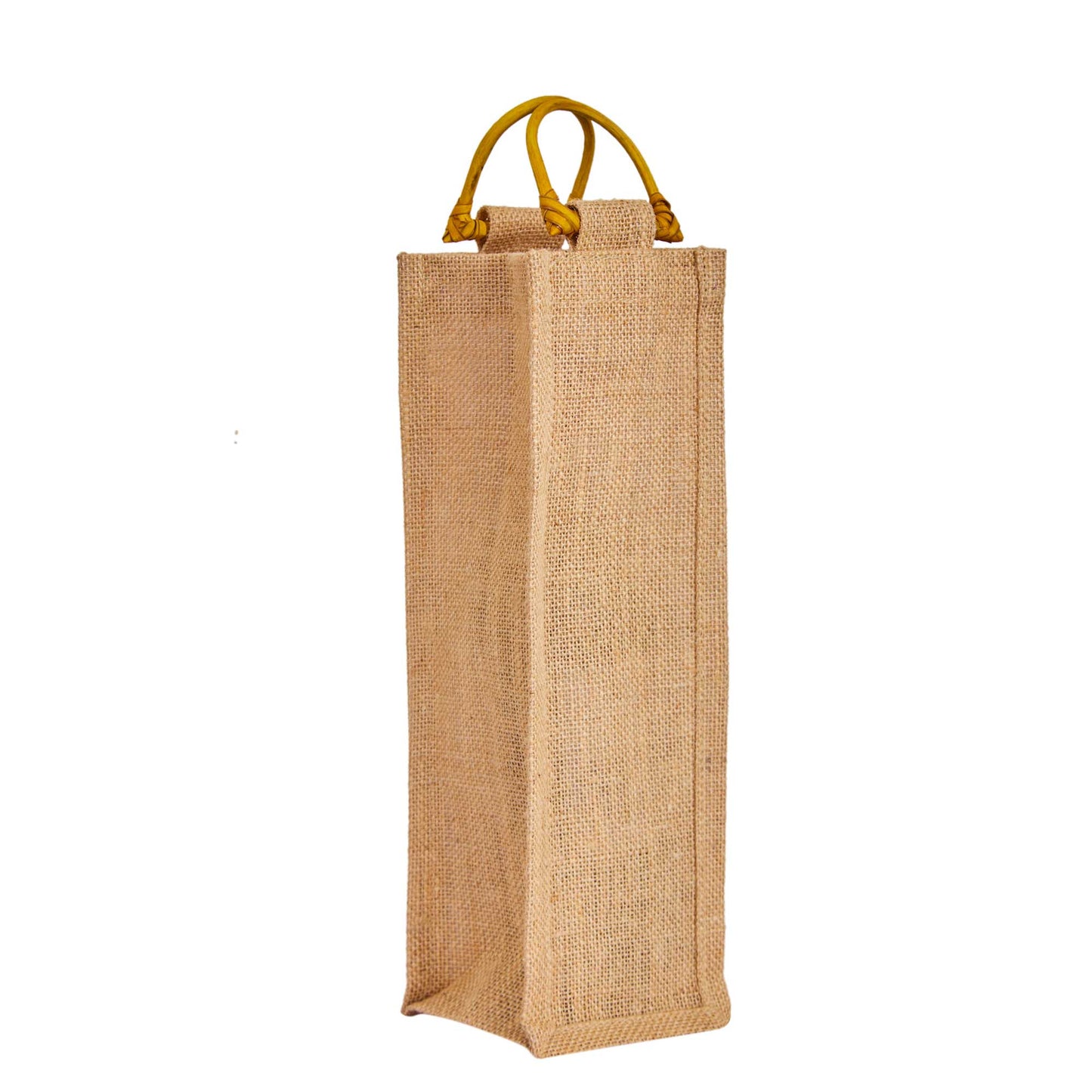 Burlap Jute Wine Bag With Cane Handle