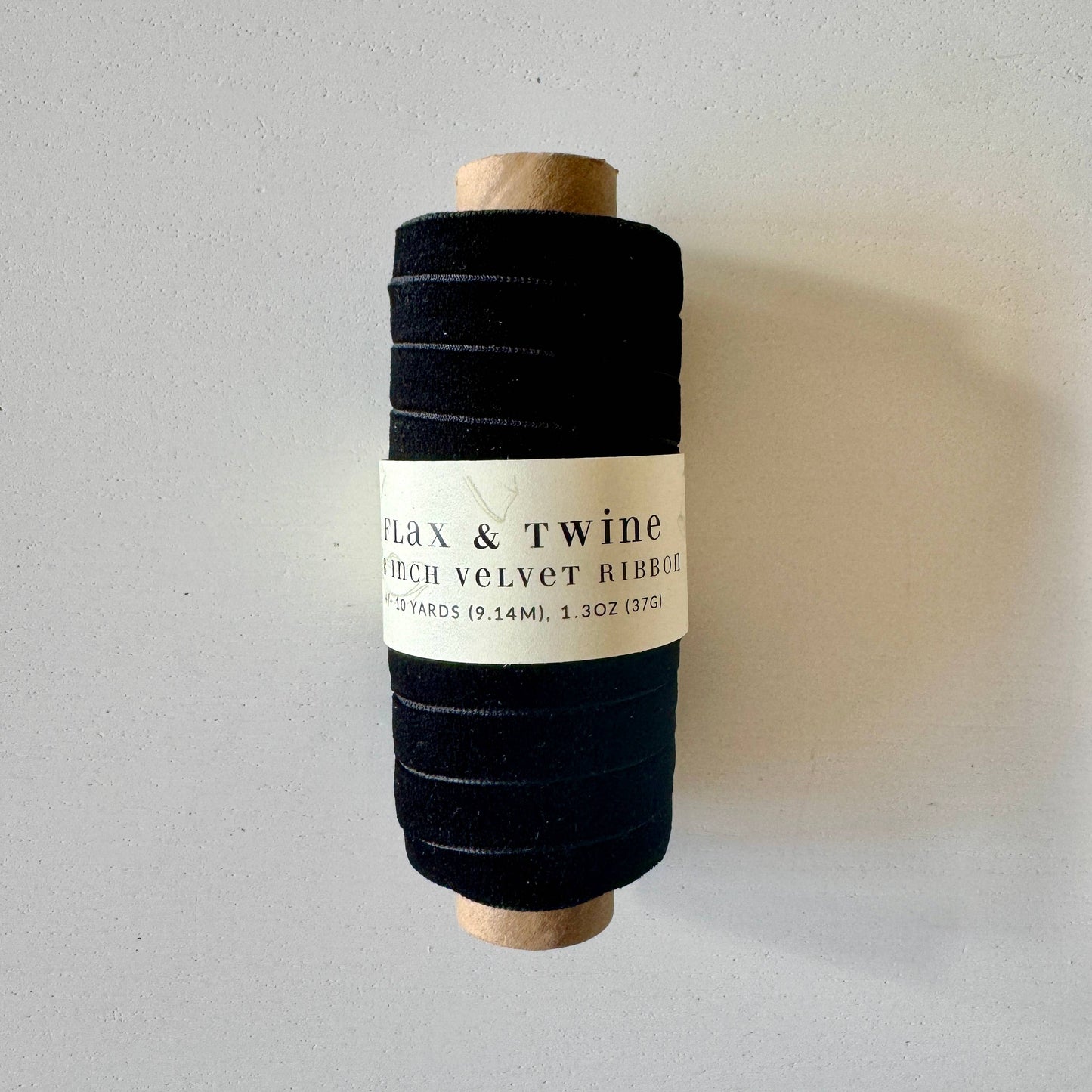 Flax & Twine 3/8" Velvet Ribbon - 10 Yards