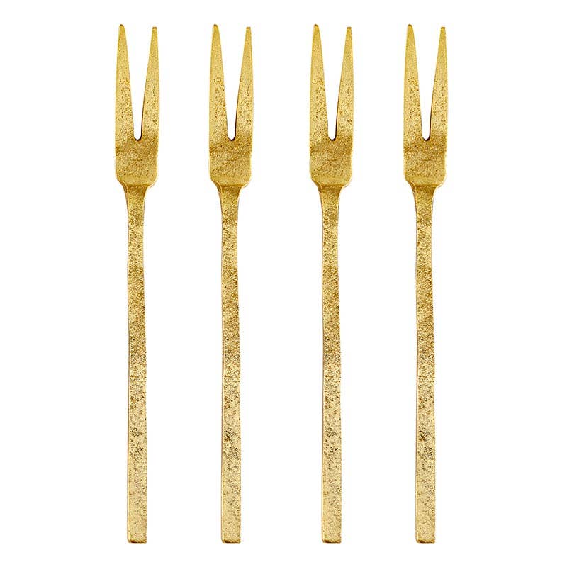 Hammered Gold Appetizer Fork
