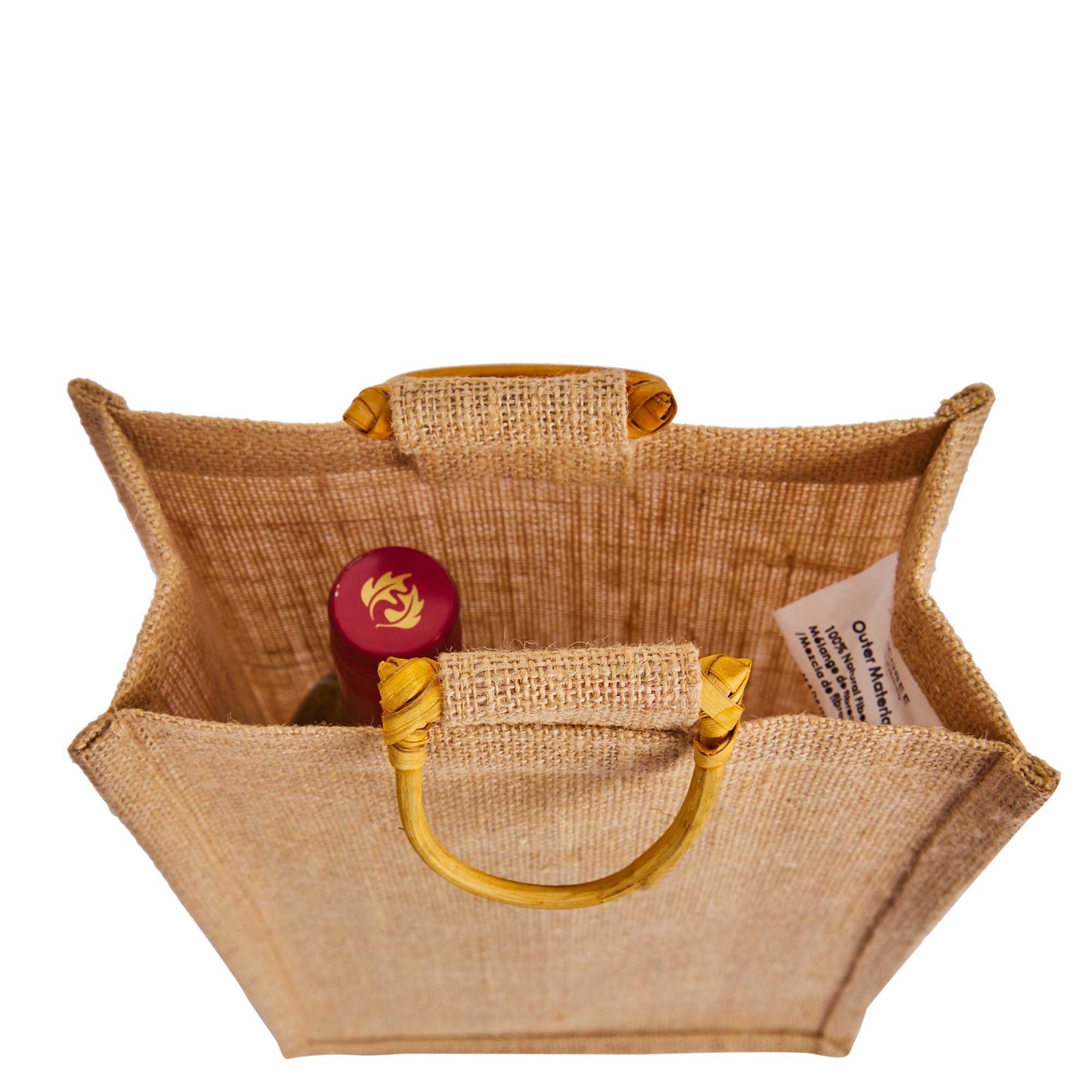 Double Wine Bottle Bags – Jute with Handles