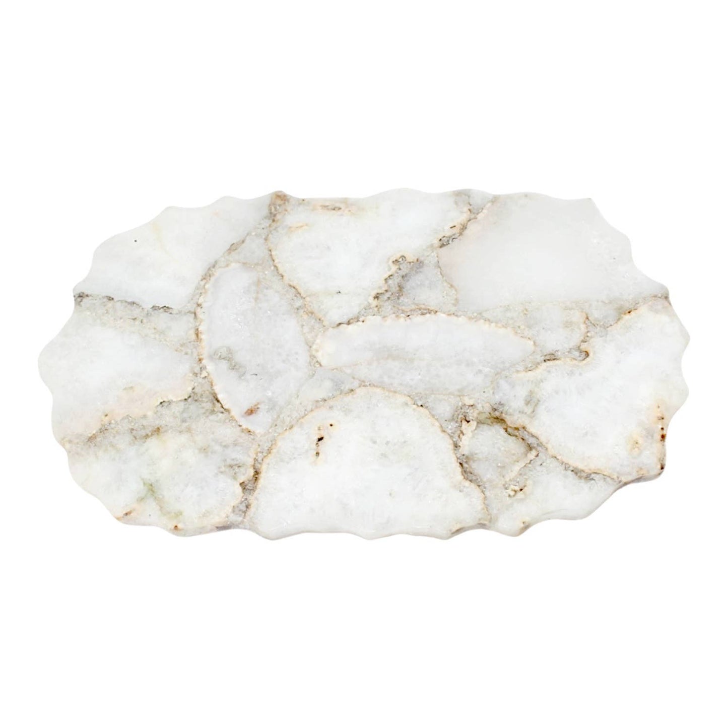 Med. White Agate Organic Platter