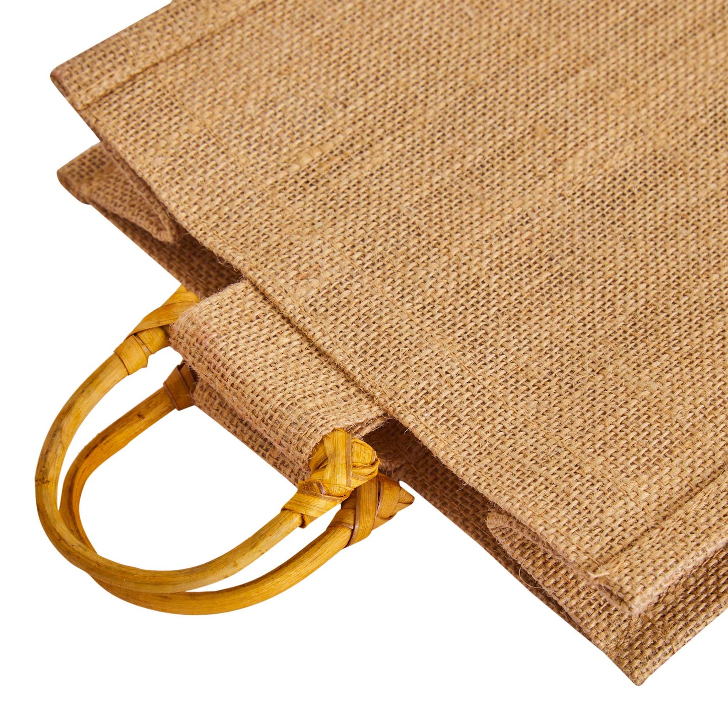 Double Wine Bottle Bags – Jute with Handles